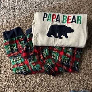 Papa bear family matching pjs